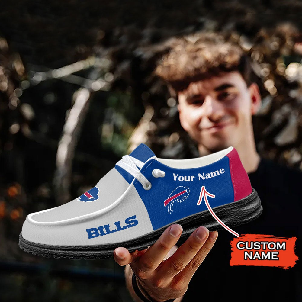 NFL Buffalo Bills Custom Name Hey Dude Shoes 09 M12