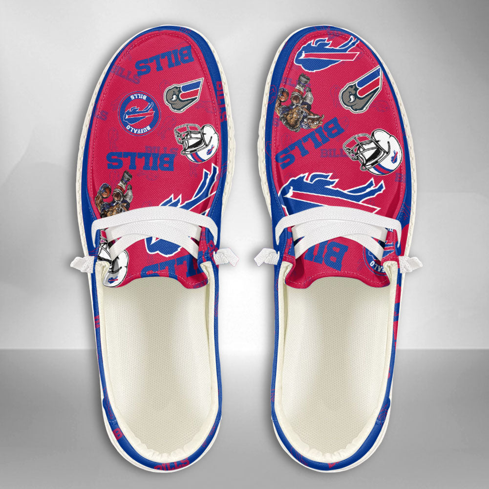 NFL Buffalo Bills Custom Name Hey Dude Shoes