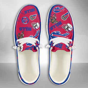 NFL Buffalo Bills Custom Name Hey Dude Shoes