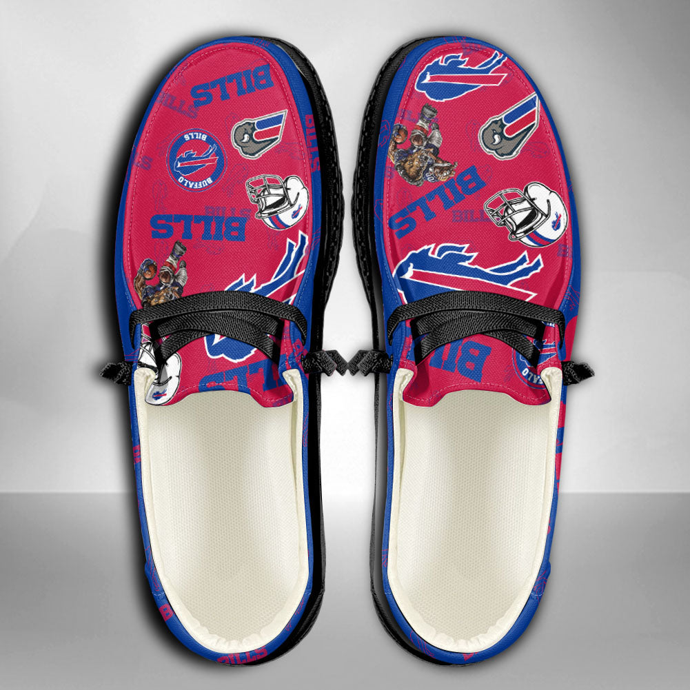 NFL Buffalo Bills Custom Name Hey Dude Shoes