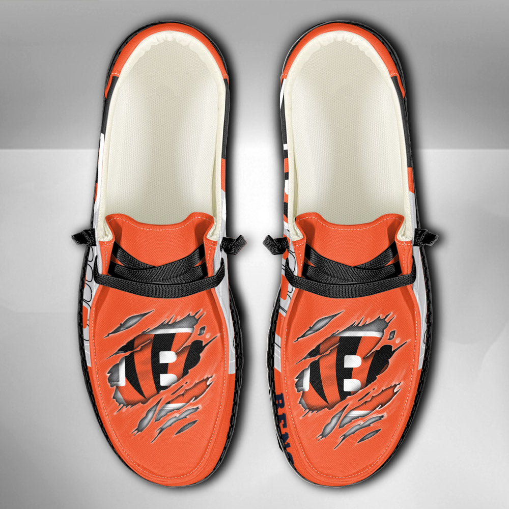 NFL Cincinnati Bengals Custom Name Hey Dude Shoes 07 M7