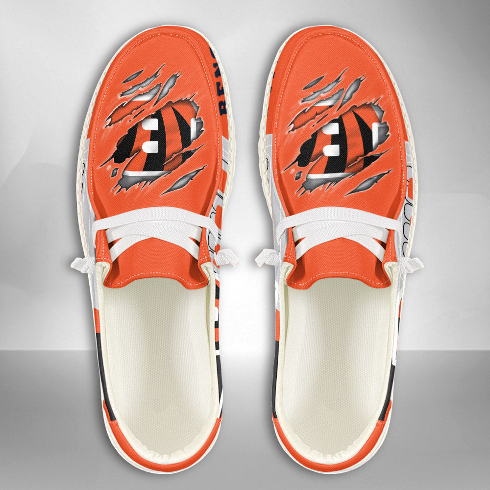 NFL Cincinnati Bengals Custom Name Hey Dude Shoes 07 M7