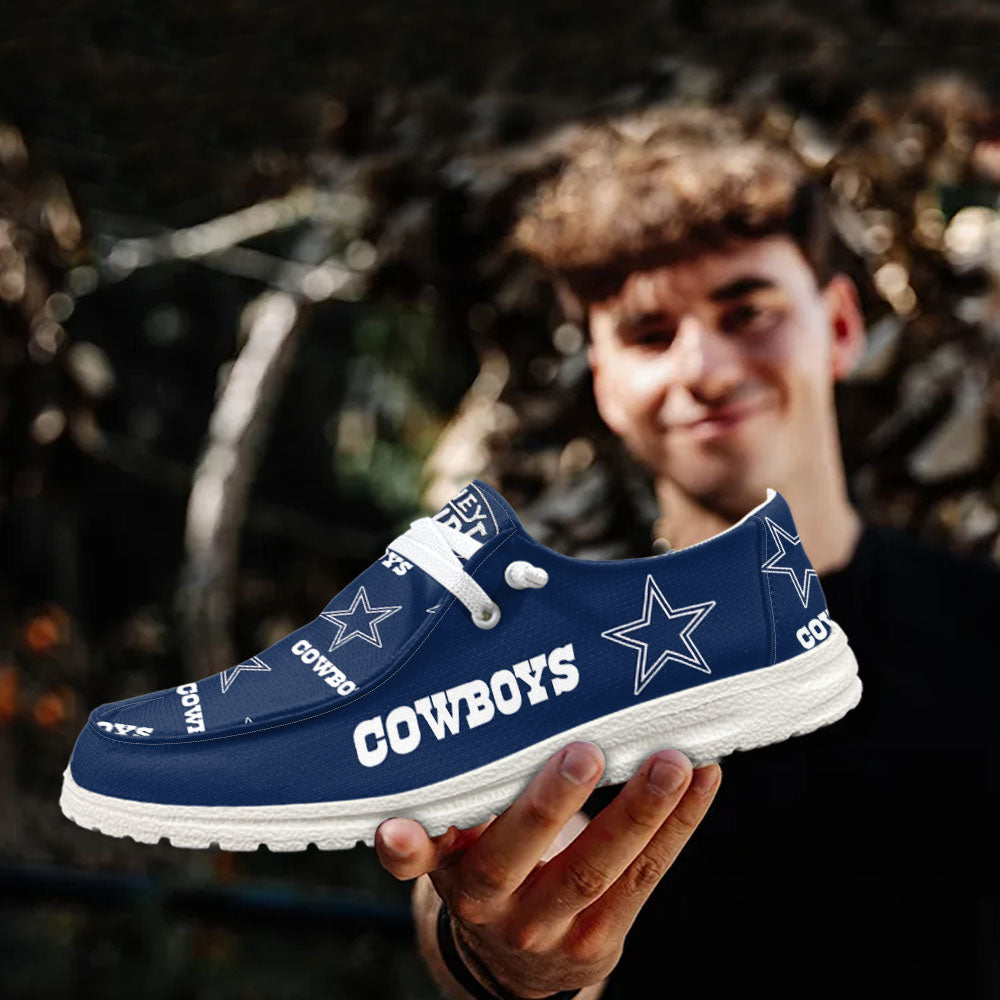 NFL Dallas Cowboys - Custom Name Hey Dude Shoes X03