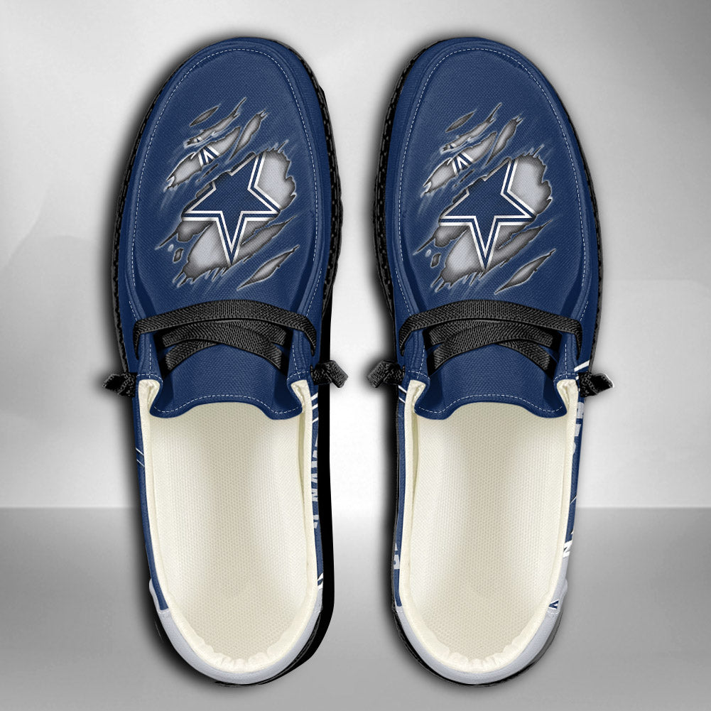 NFL Dallas Cowboys Custom Name Hey Dude Shoes 06 M7