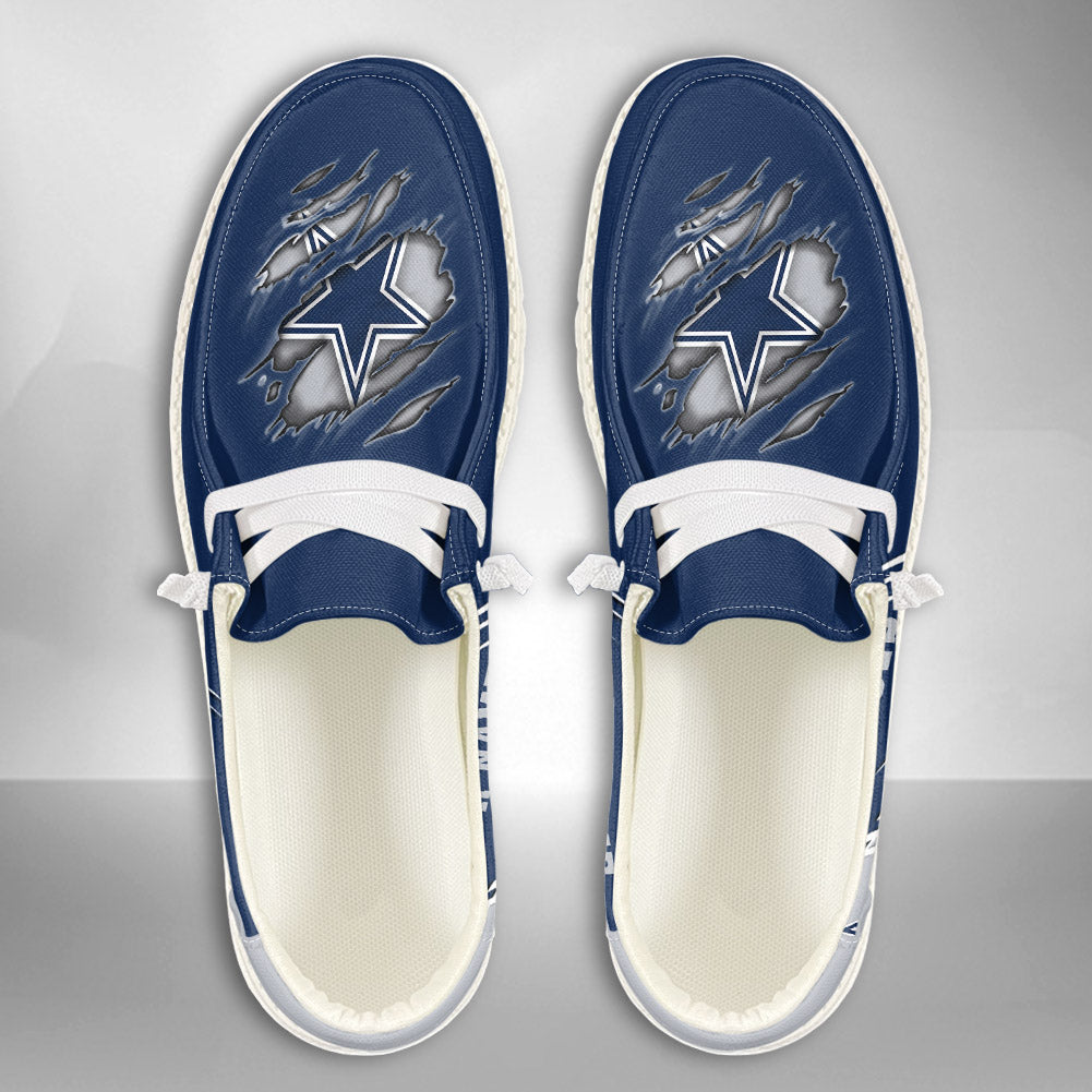 NFL Dallas Cowboys Custom Name Hey Dude Shoes 06 M7