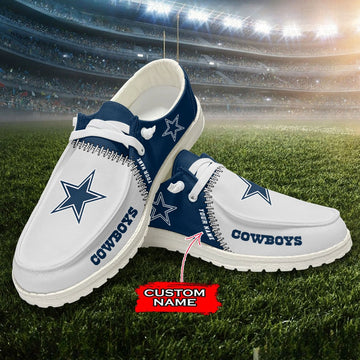 NFL Dallas Cowboys Custom Name Hey Dude Shoes 08 M12