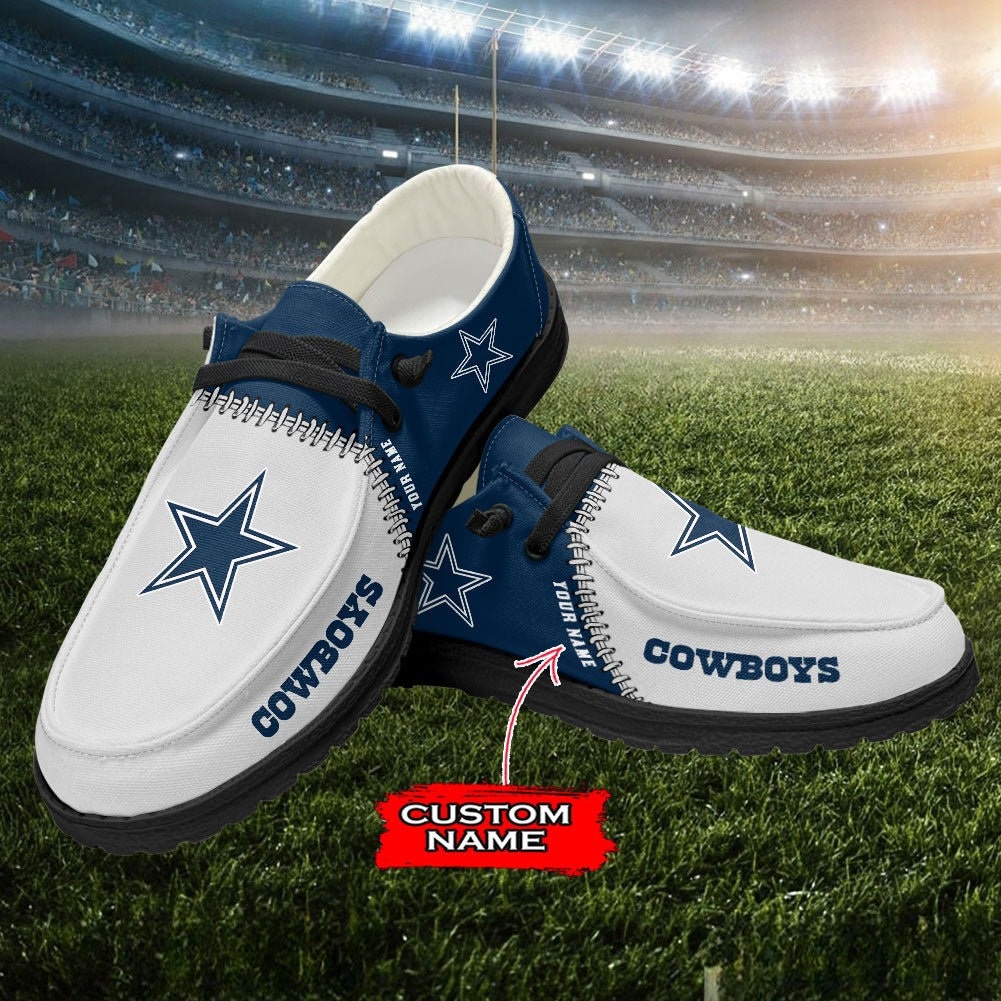 NFL Dallas Cowboys Custom Name Hey Dude Shoes 08 M12