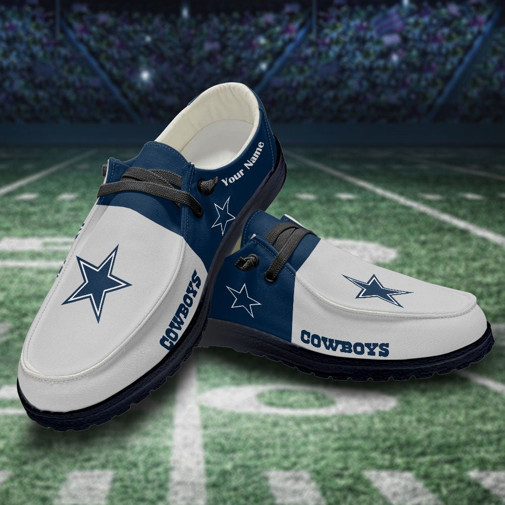 NFL Dallas Cowboys Custom Name Hey Dude Shoes 14 M79