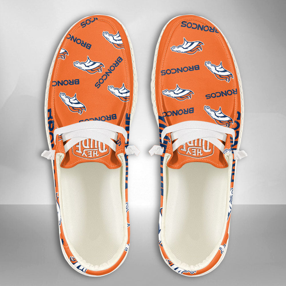 NFL Denver Broncos - Custom Name Hey Dude Shoes X03