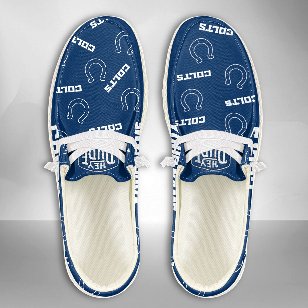 NFL Indianapolis Colts - Custom Name Hey Dude Shoes X03