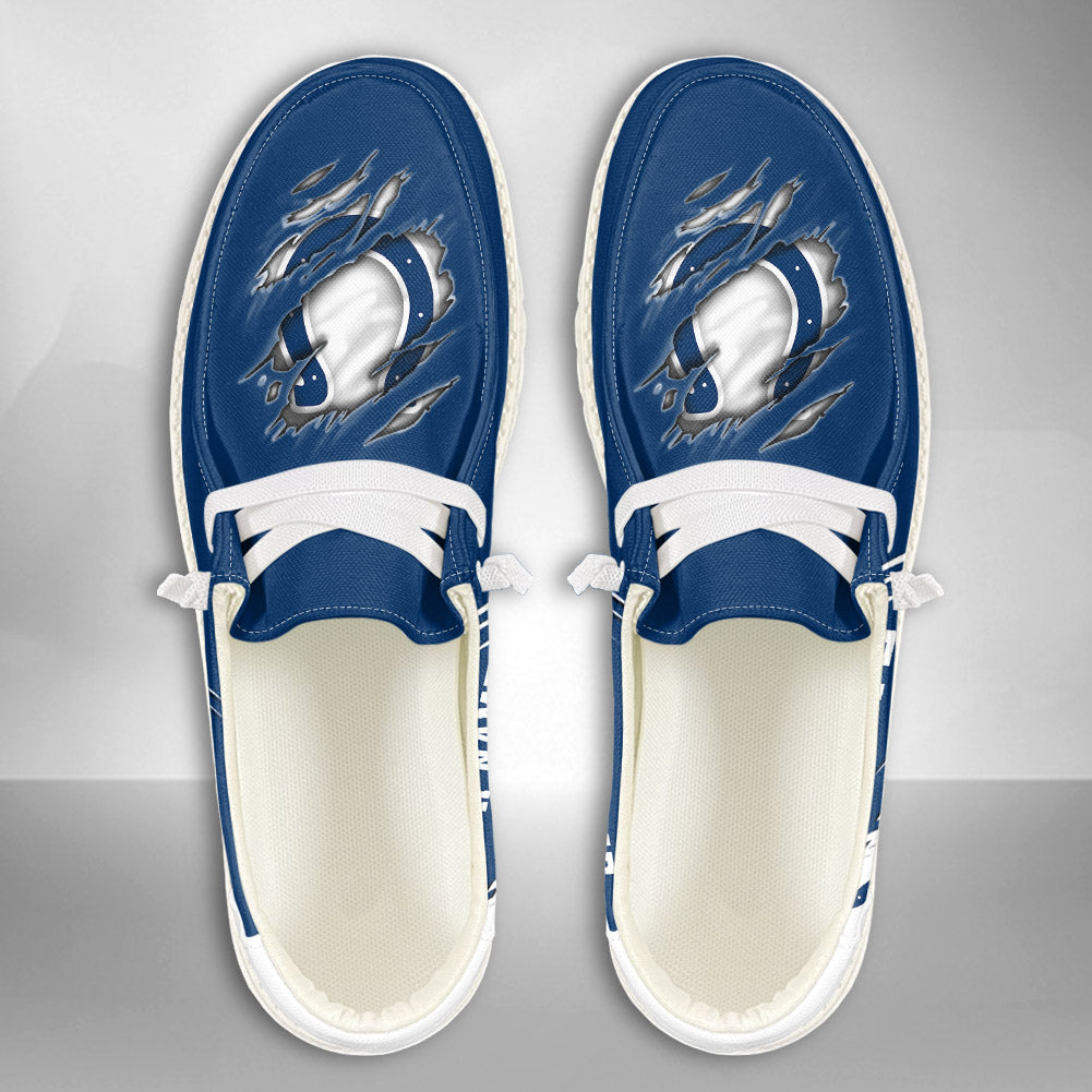 NFL Indianapolis Colts Custom Name Hey Dude Shoes 06 M7
