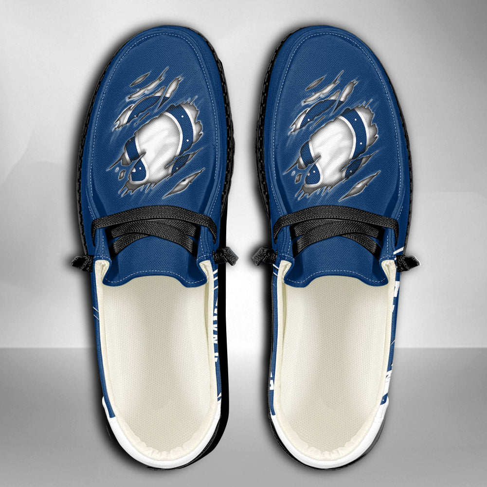 NFL Indianapolis Colts Custom Name Hey Dude Shoes 06 M7