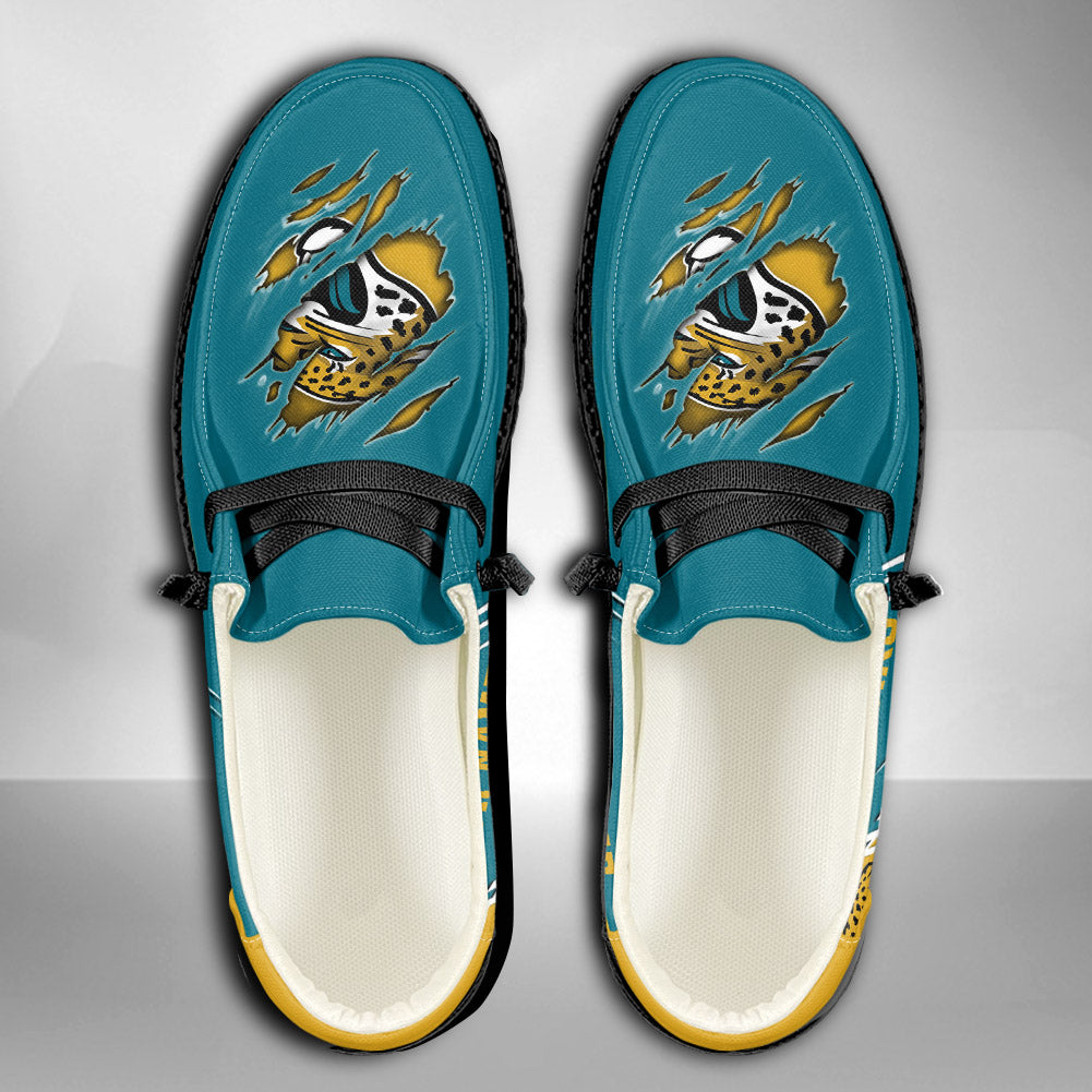 NFL Jacksonville Jaguars Custom Name Hey Dude Shoes 06 M7
