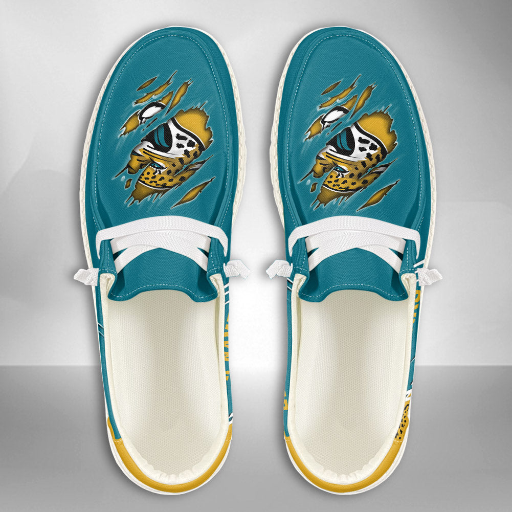 NFL Jacksonville Jaguars Custom Name Hey Dude Shoes 06 M7