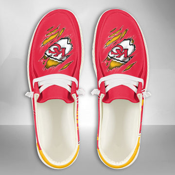 NFL Kansas City Chiefs Custom Name Hey Dude Shoes 06 M7
