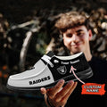 NFL Las Vegas Raiders Custom Name Hey Dude Shoes 14 M79