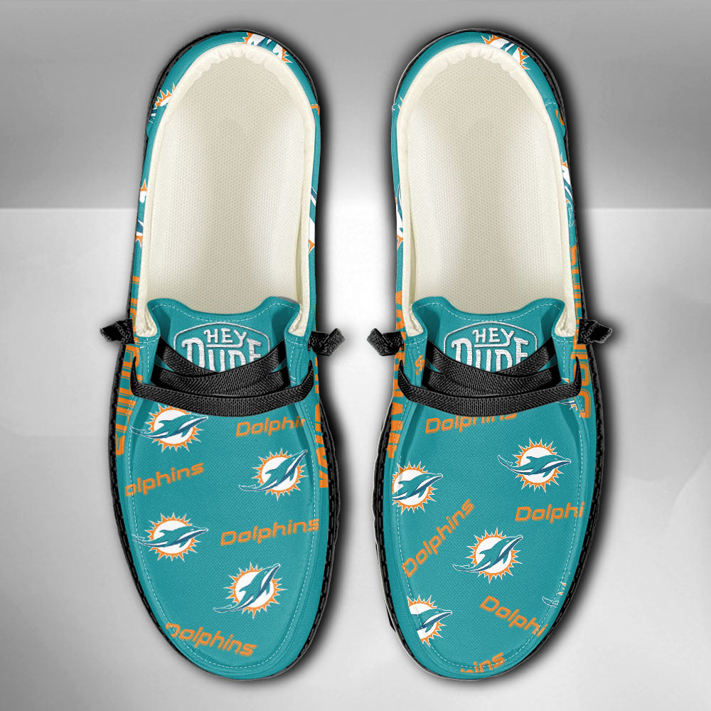 NFL Miami Dolphins - Custom Name Hey Dude Shoes X03