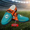 NFL Miami Dolphins Custom Name Hey Dude Shoes 08 M12