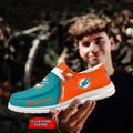 NFL Miami Dolphins Custom Name Hey Dude Shoes 08 M12