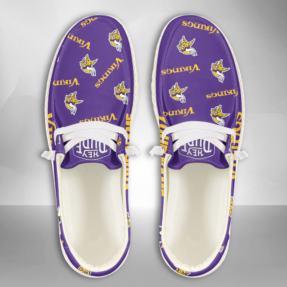 NFL Minnesota Vikings - Custom Name Hey Dude Shoes X03