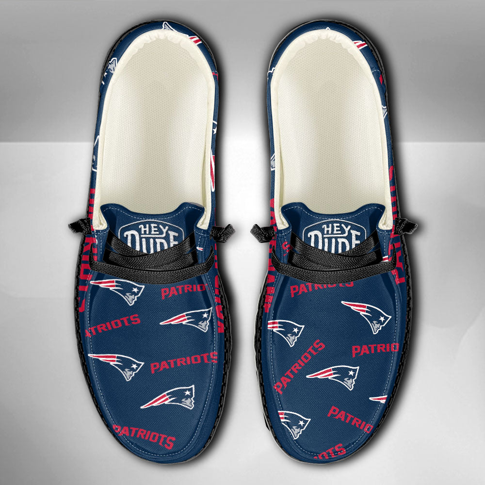 NFL New England Patriots - Custom Name Hey Dude Shoes X03