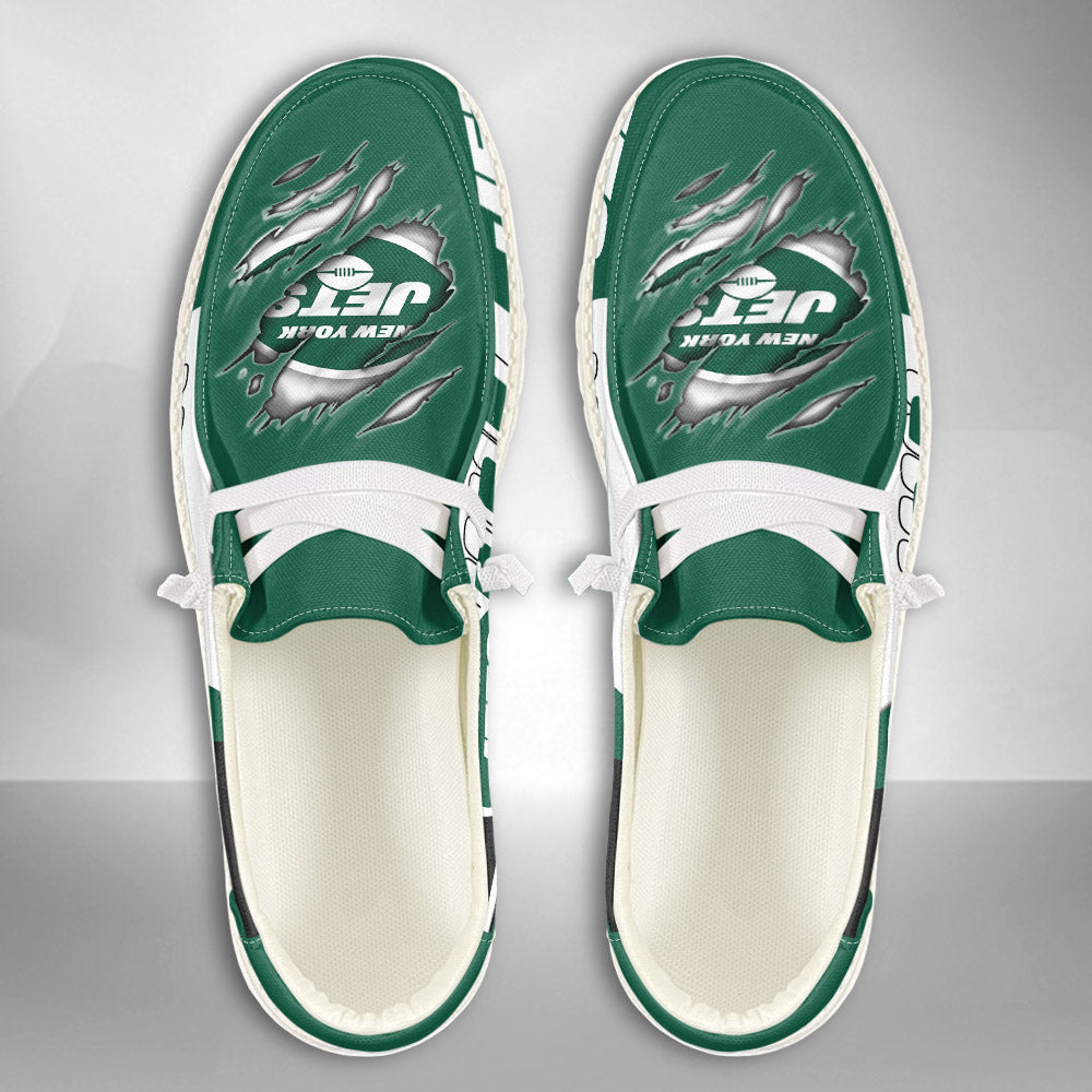NFL New York Jets Custom Name Hey Dude Shoes 07 M7
