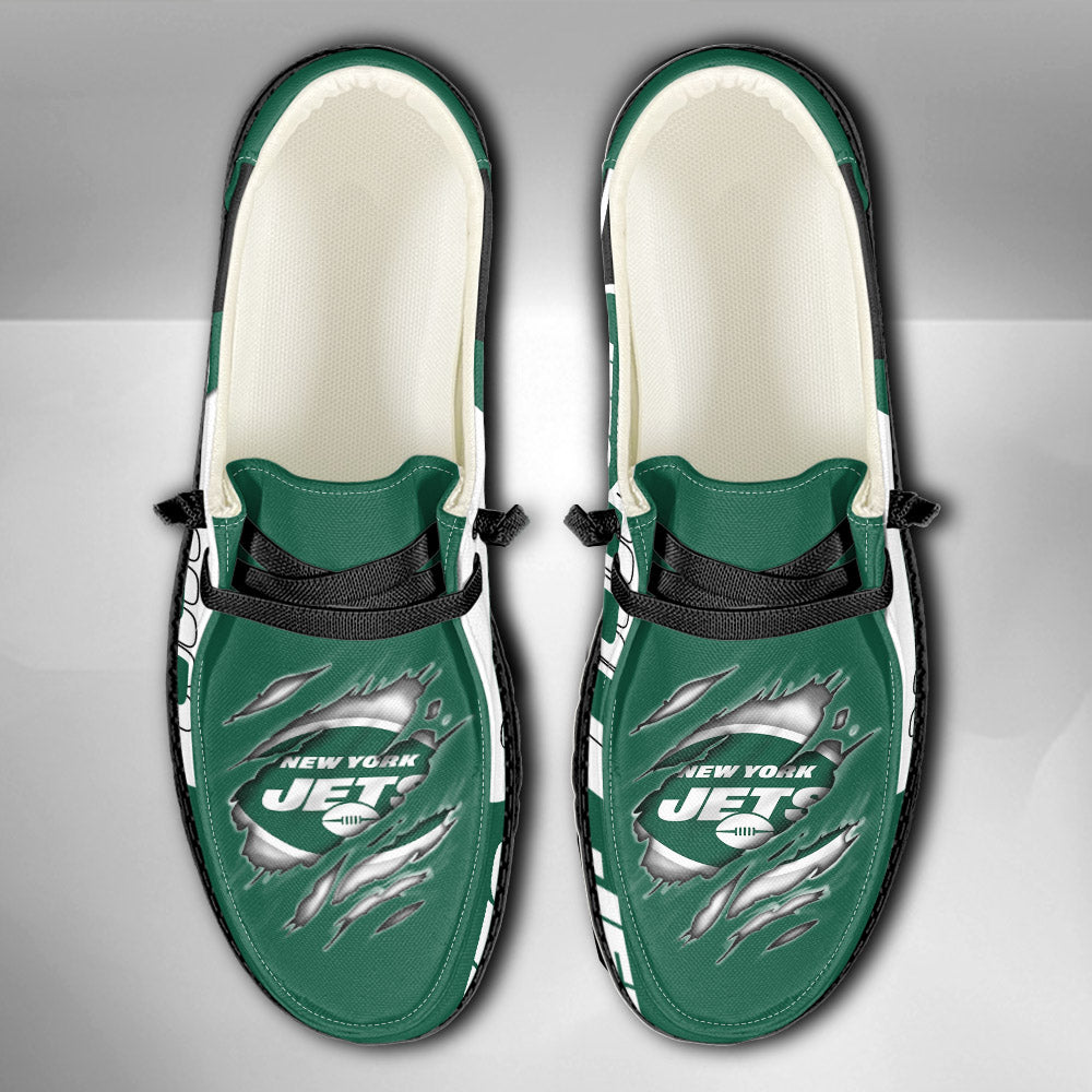 NFL New York Jets Custom Name Hey Dude Shoes 07 M7