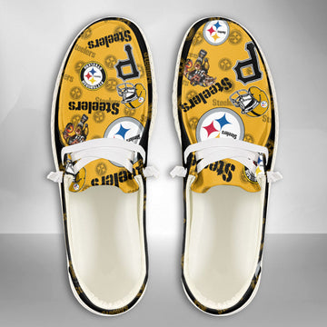 NFL Pittsburgh Steelers Custom Name Hey Dude Shoes 01 M22