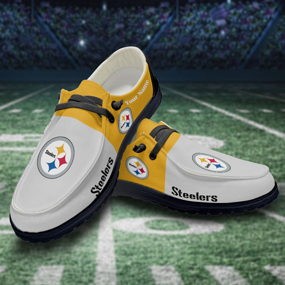 NFL Pittsburgh Steelers Custom Name Hey Dude Shoes 09 M12