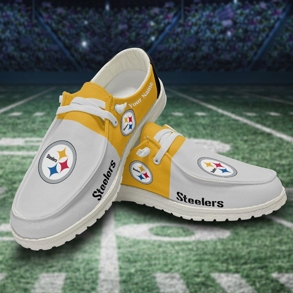 NFL Pittsburgh Steelers Custom Name Hey Dude Shoes 09 M12