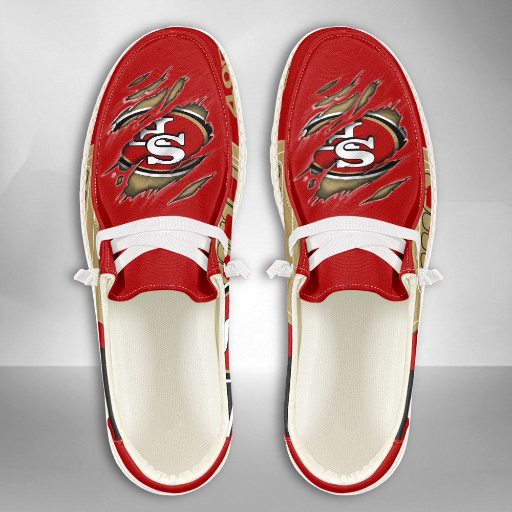 NFL San Francisco 49ers Custom Name Hey Dude Shoes 07 M7