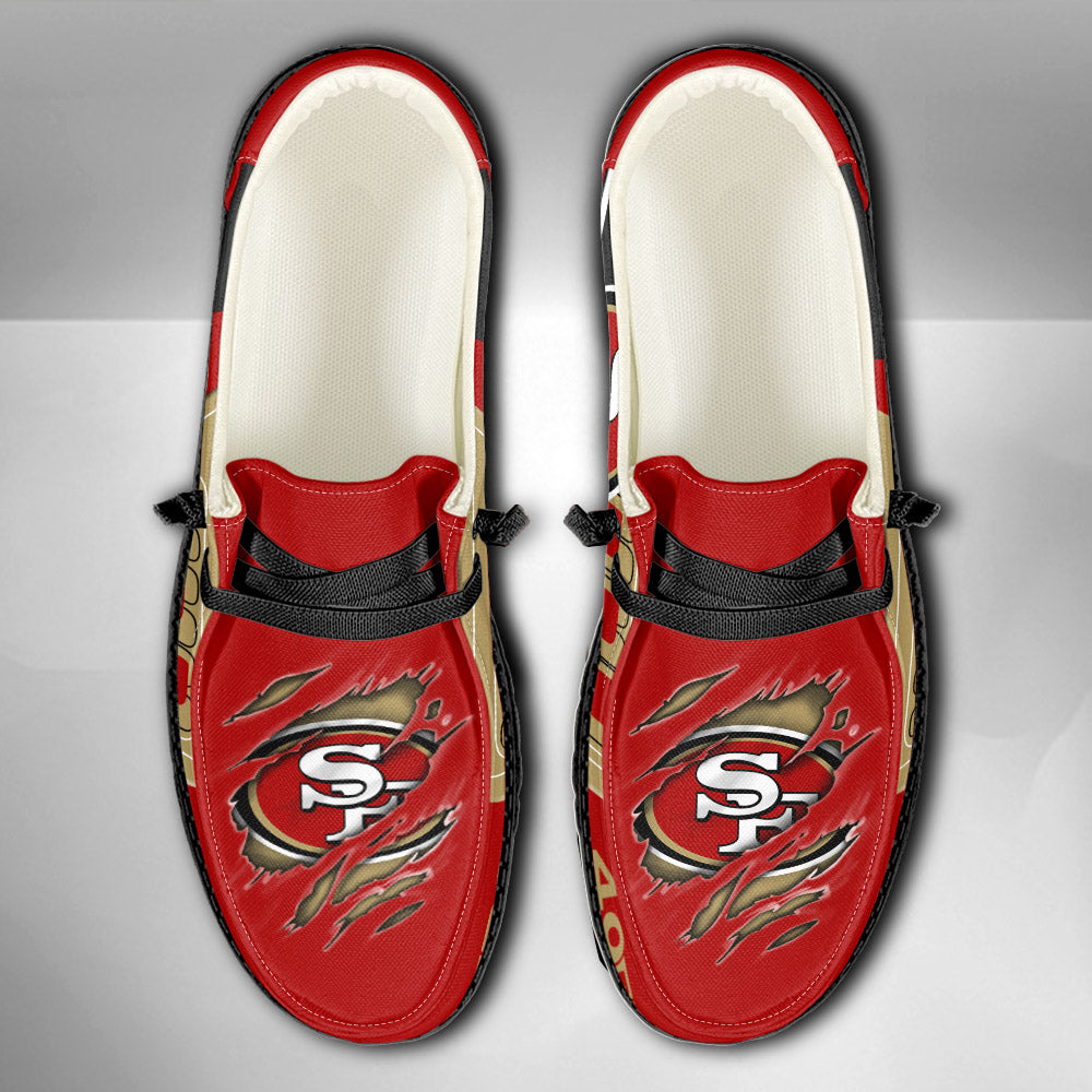 NFL San Francisco 49ers Custom Name Hey Dude Shoes 07 M7