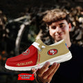 NFL San Francisco 49ers Custom Name Hey Dude Shoes 08 M12