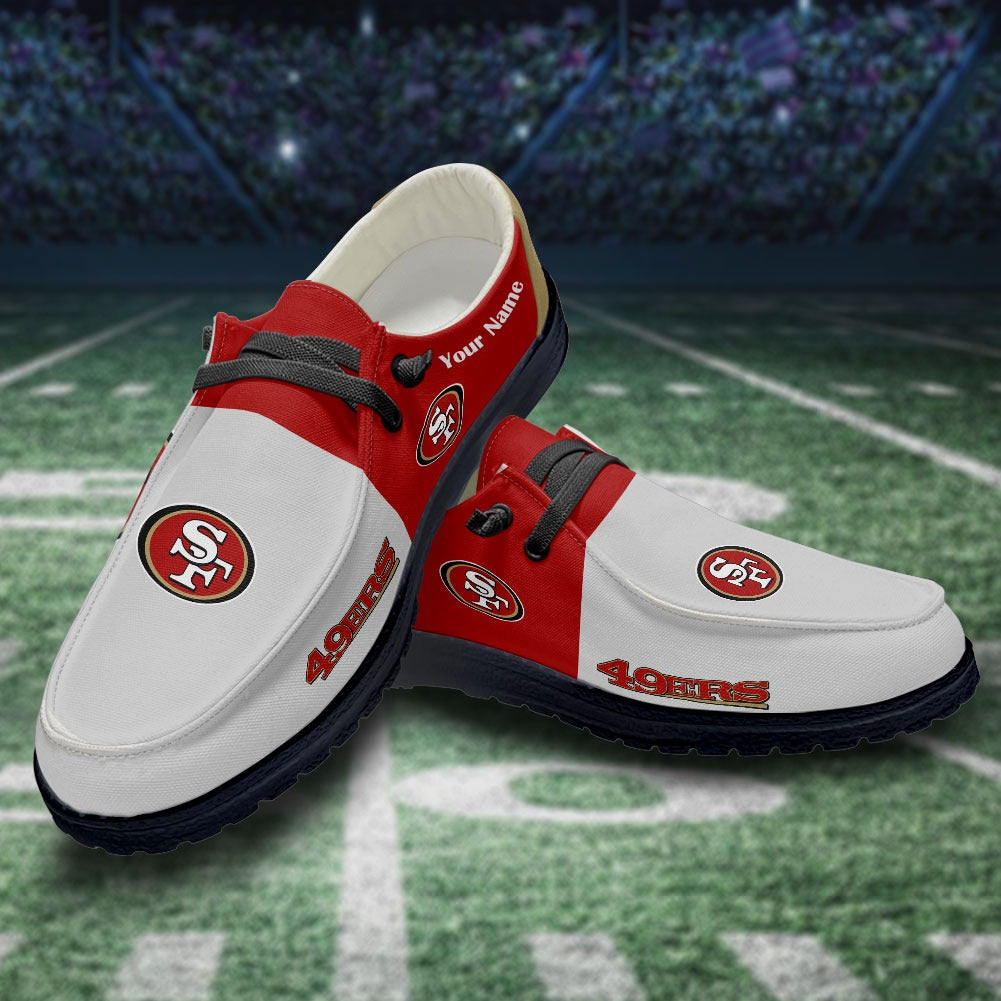 NFL San Francisco 49ers Custom Name Hey Dude Shoes 09 M12