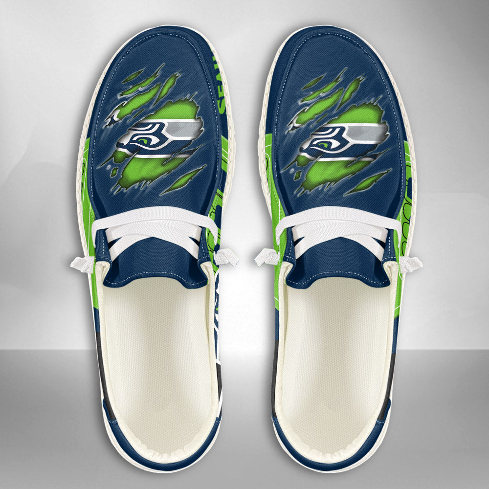 NFL Seattle Seahawks Custom Name Hey Dude Shoes 07 M7