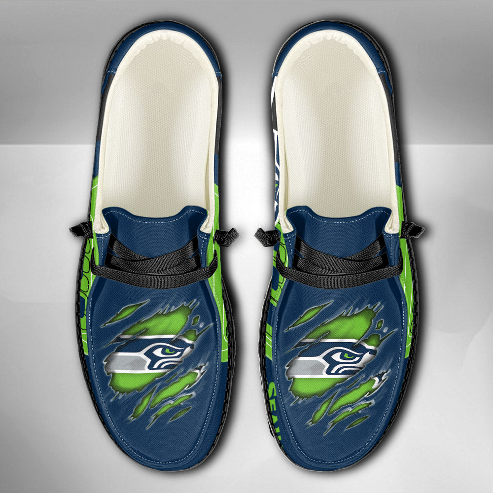 NFL Seattle Seahawks Custom Name Hey Dude Shoes 07 M7