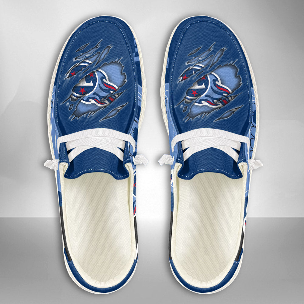 NFL Tennessee Titans Custom Name Hey Dude Shoes 07 M7