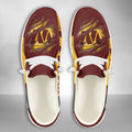 NFL Washington Commanders Custom Name Hey Dude Shoes 07 M7