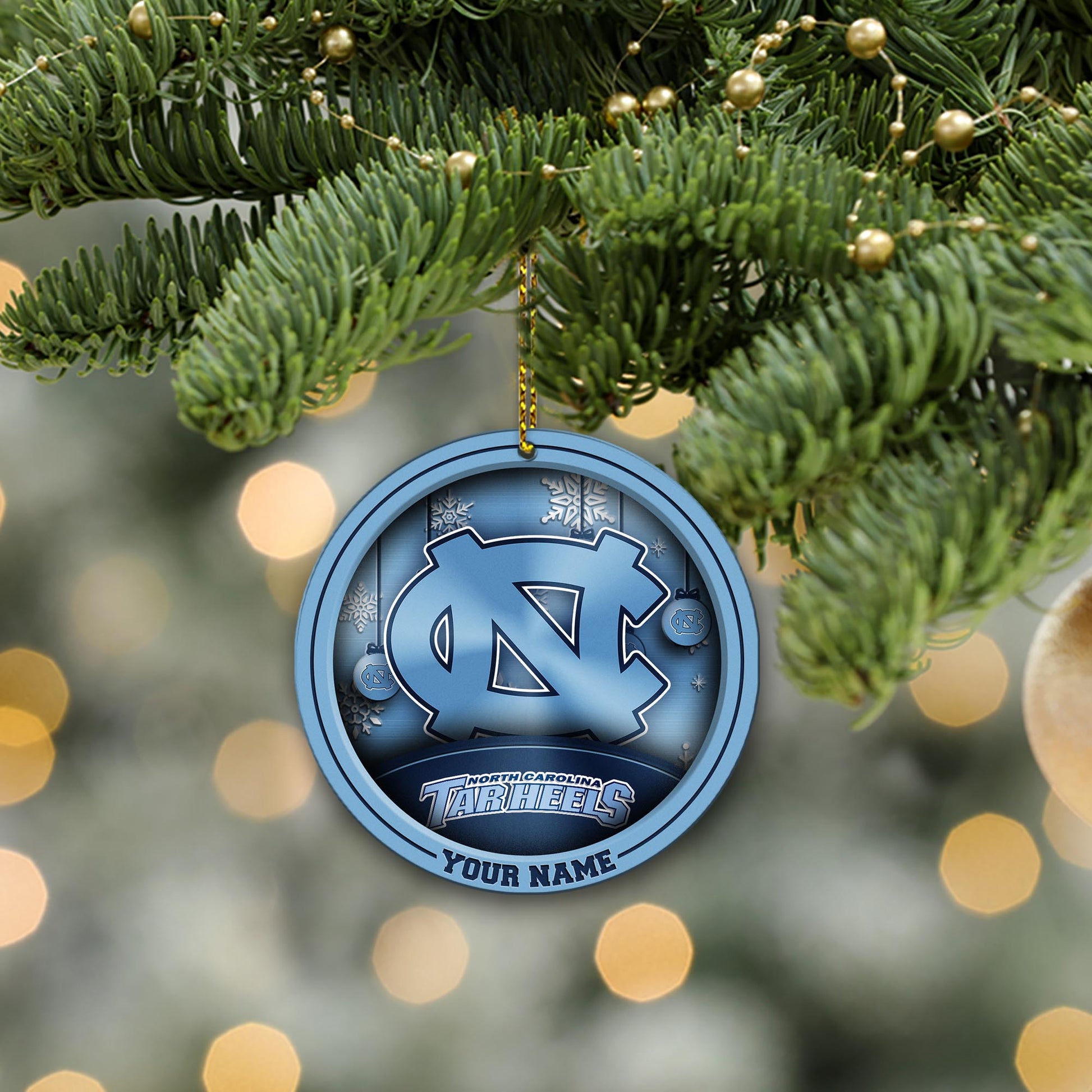 North Carolina Tar Heels Circle Aluminium Custom Ornament 2 Side Trending New Arrivals H52912 ETUG311023