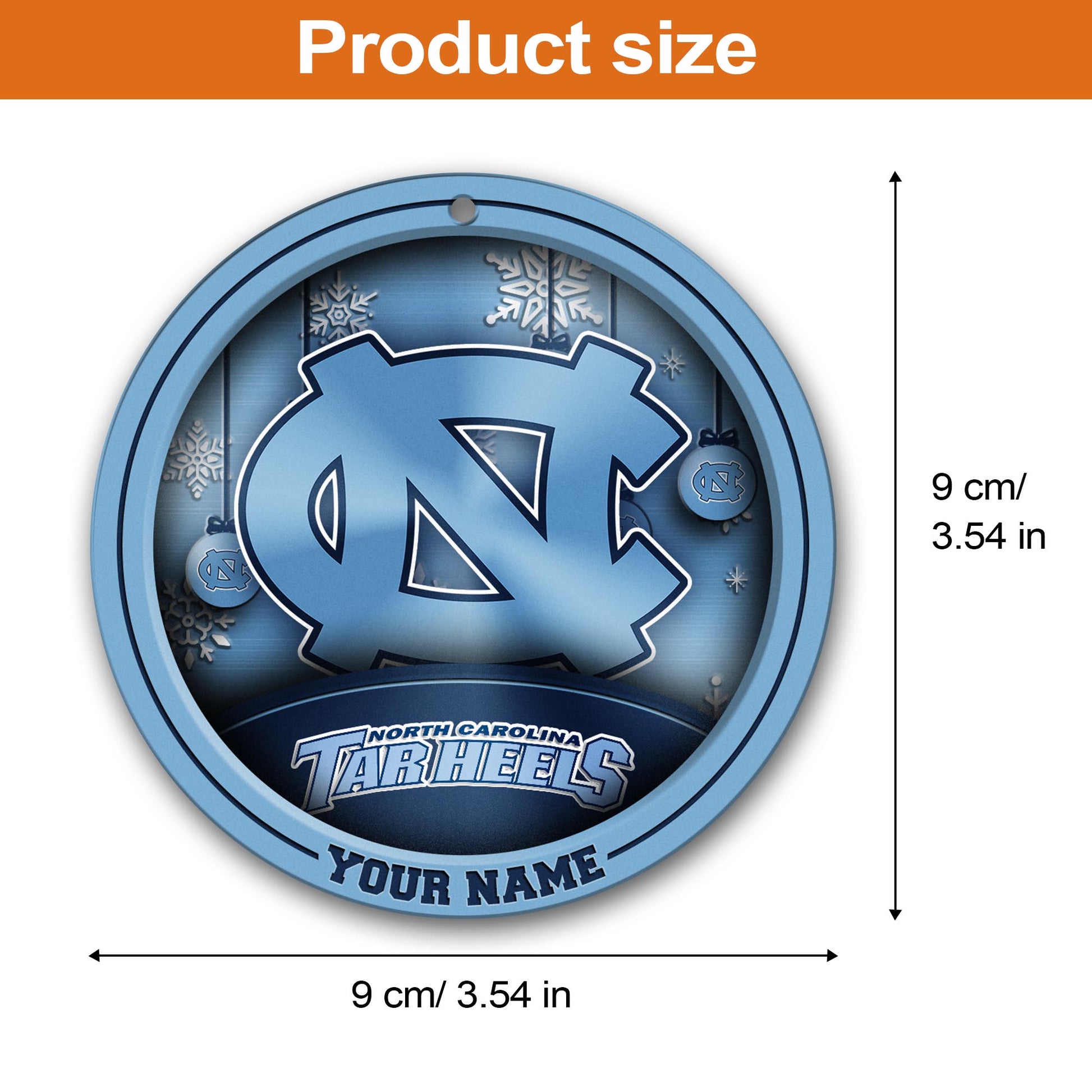 North Carolina Tar Heels Circle Aluminium Custom Ornament 2 Side Trending New Arrivals H52912 ETUG311023