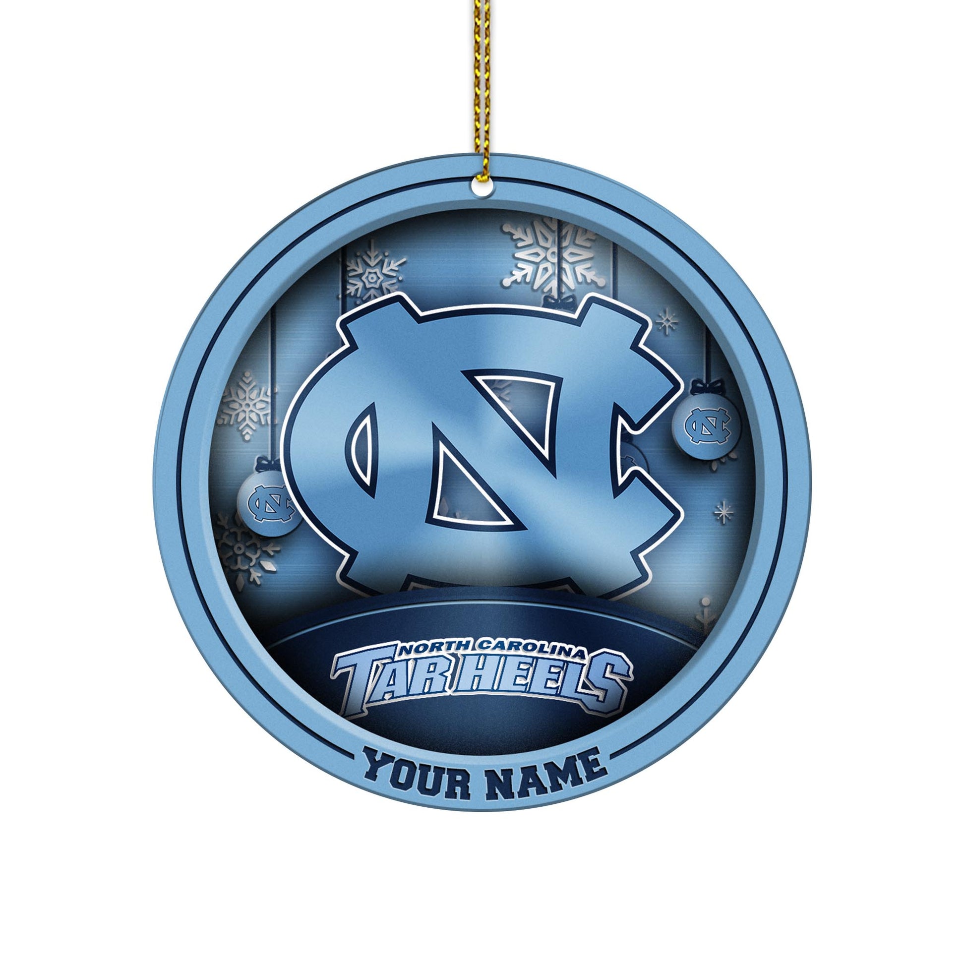 North Carolina Tar Heels Circle Aluminium Custom Ornament 2 Side Trending New Arrivals H52912 ETUG311023