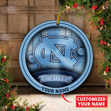 North Carolina Tar Heels Circle Aluminium Custom Ornament 2 Side Trending New Arrivals H52912 ETUG311023