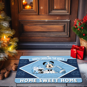 North Carolina Tar Heels Doormat, Sport Team And MK Doormat, FootBall Fan Gifts