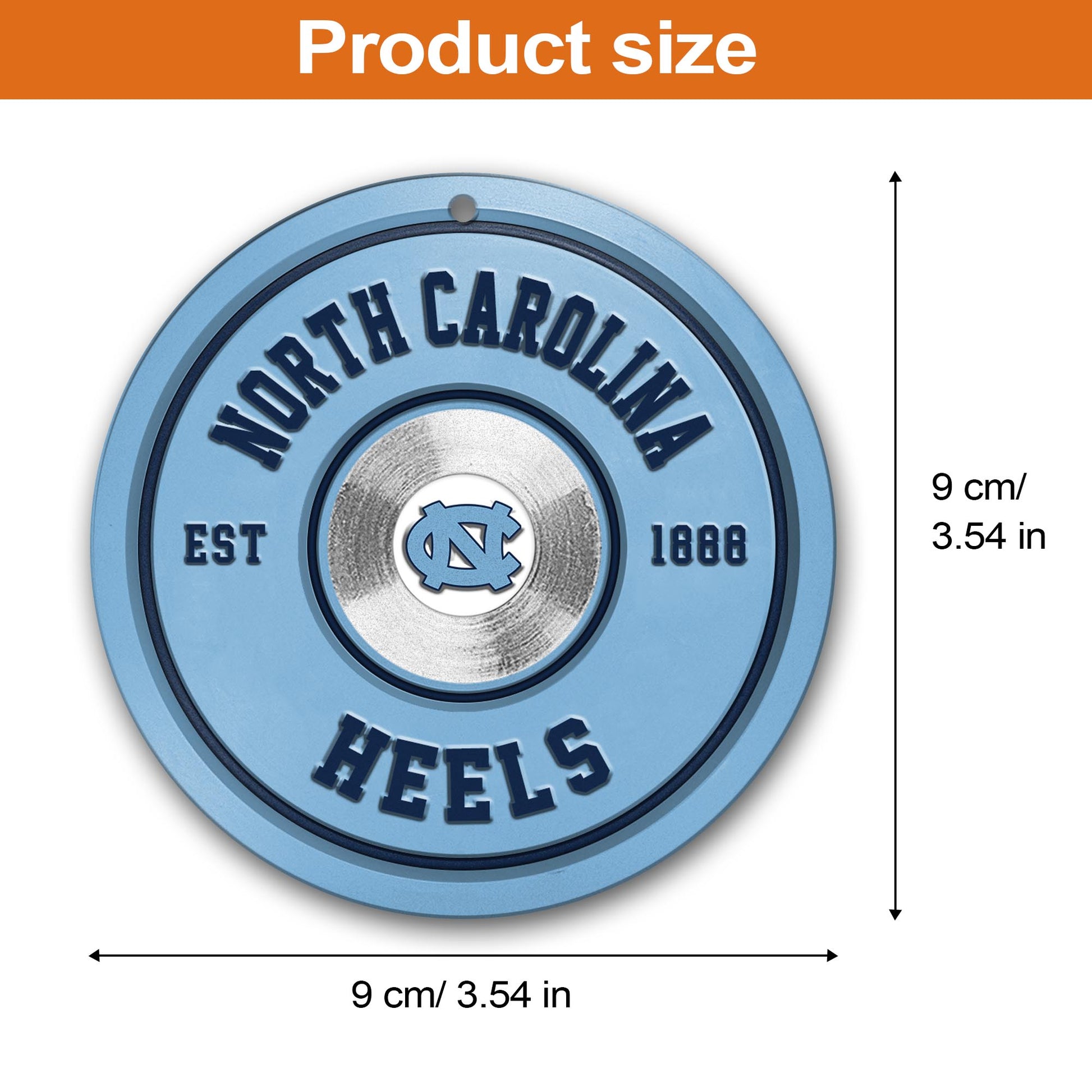 North Carolina Tar Heels Fitness Circle Aluminium Ornament 2 Side Trending New Arrivals H52883 ETUG311023