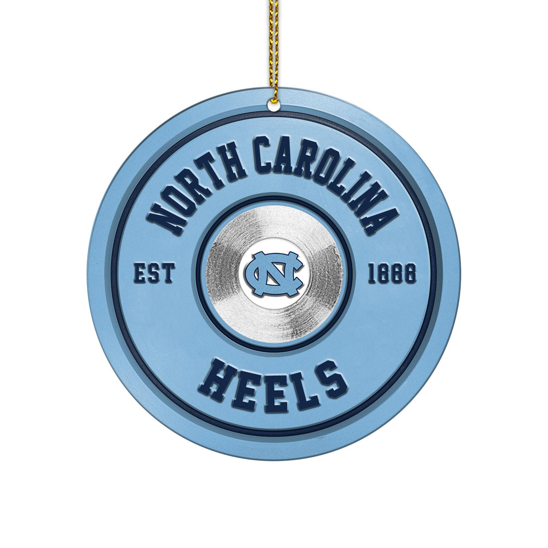 North Carolina Tar Heels Fitness Circle Aluminium Ornament 2 Side Trending New Arrivals H52883 ETUG311023