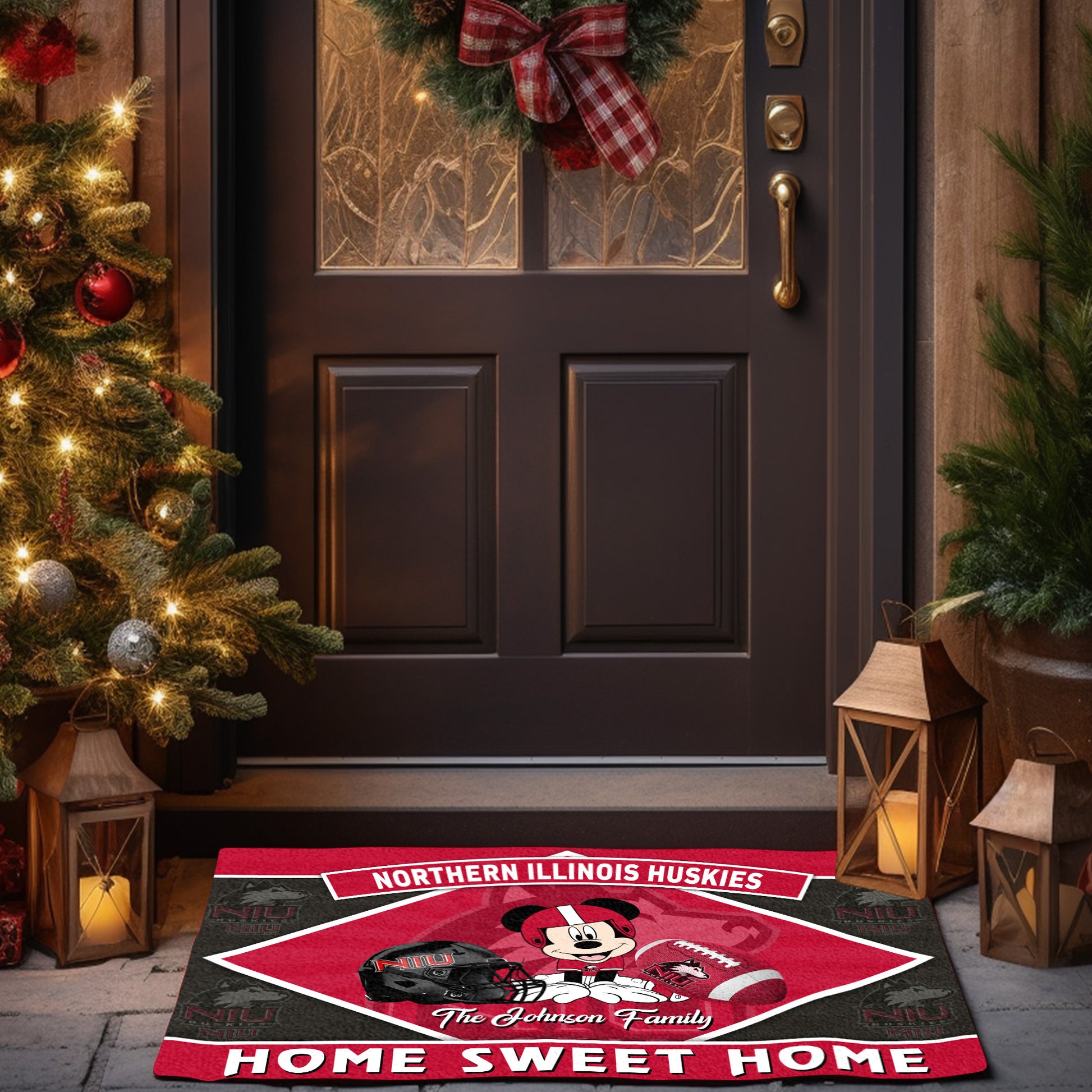 Northern Illinois Huskies Doormat Custom Your Family Name, Sport Team And MK Doormat, FootBall Fan Gifts EHIVM-52722