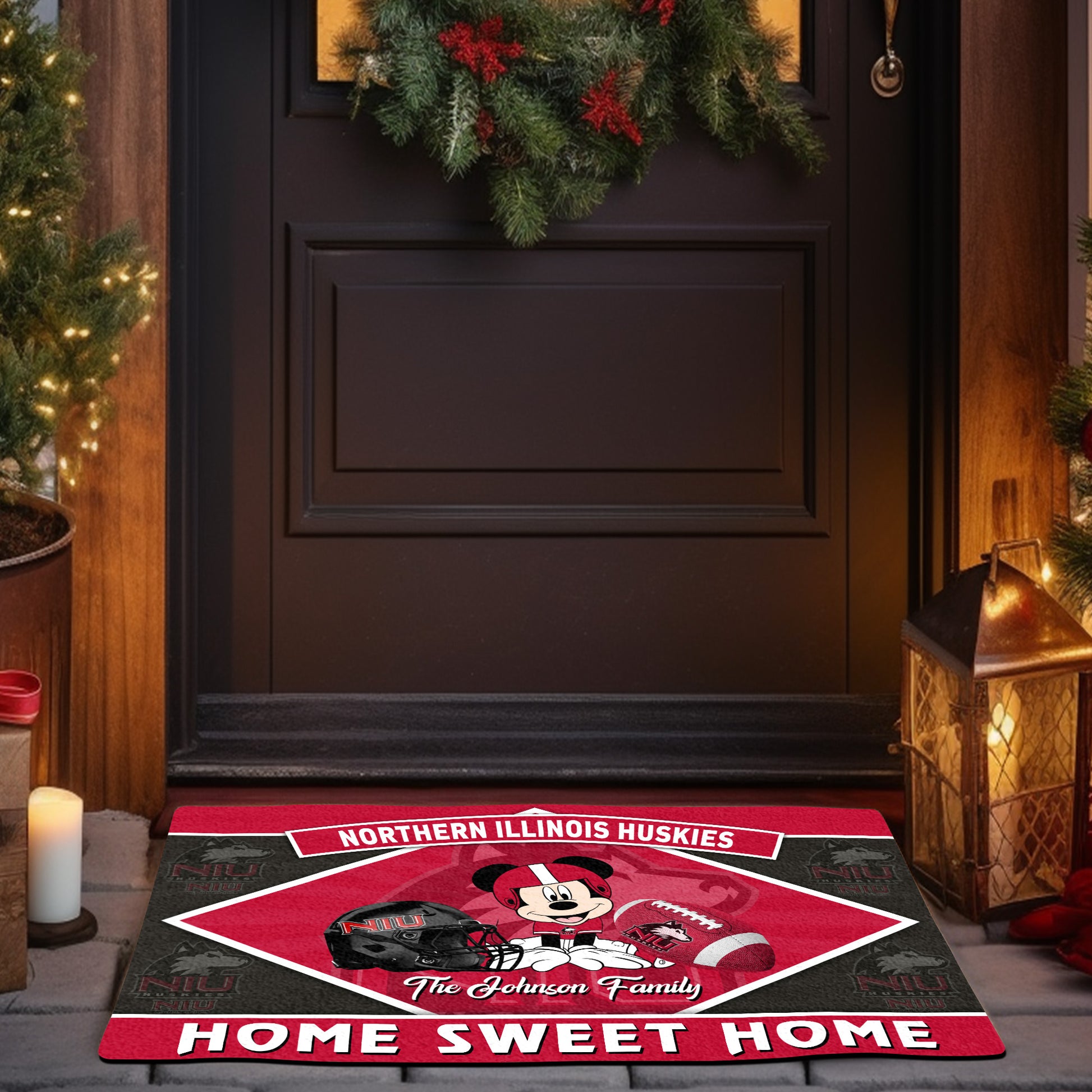 Northern Illinois Huskies Doormat Custom Your Family Name, Sport Team And MK Doormat, FootBall Fan Gifts EHIVM-52722