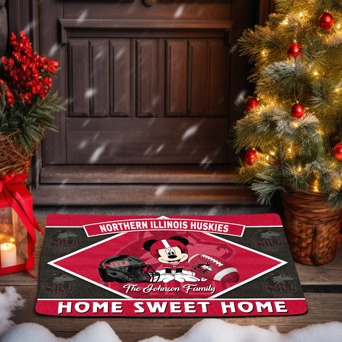 Northern Illinois Huskies Doormat Custom Your Family Name, Sport Team And MK Doormat, FootBall Fan Gifts EHIVM-52722