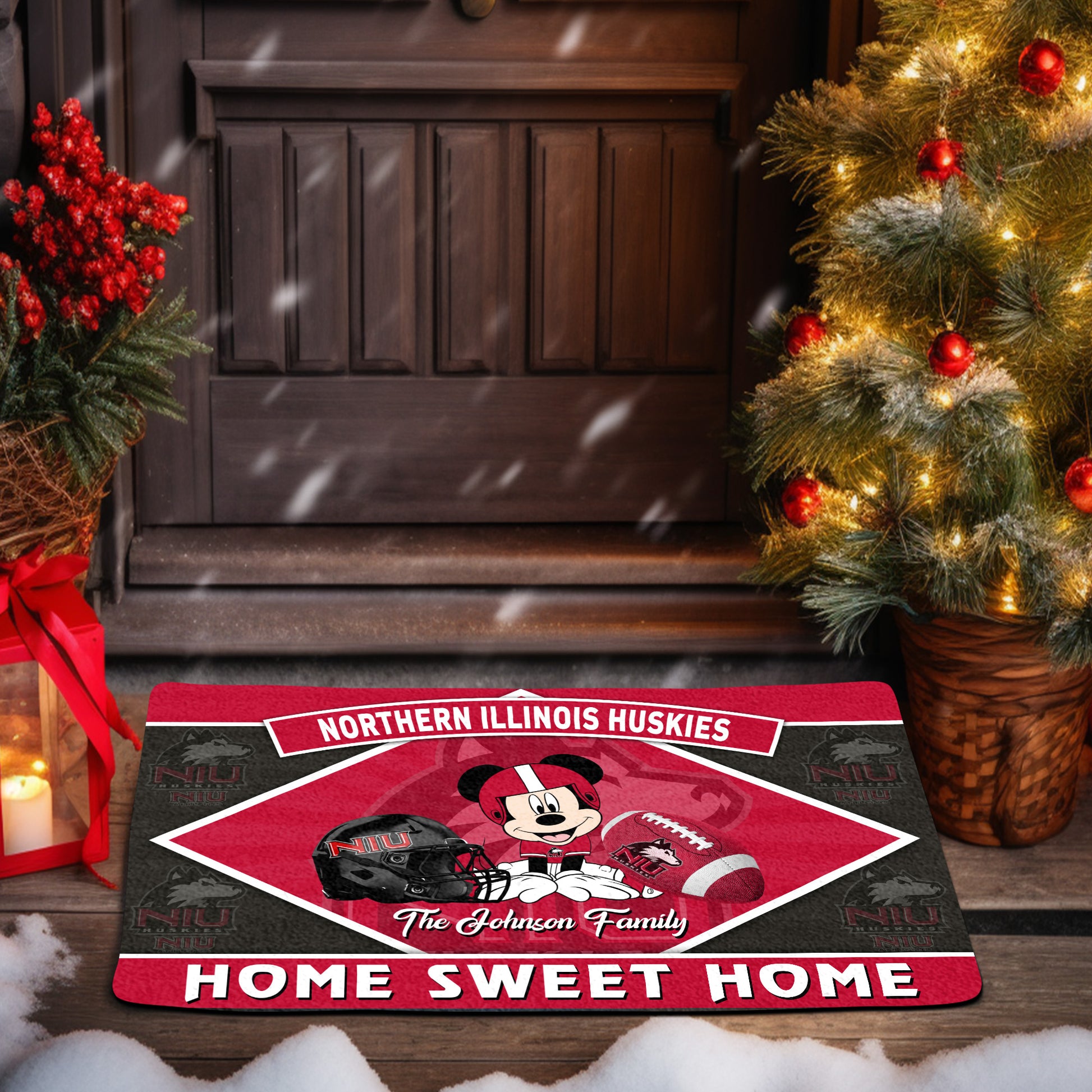Northern Illinois Huskies Doormat Custom Your Family Name, Sport Team And MK Doormat, FootBall Fan Gifts EHIVM-52722