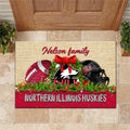 Northern Illinois Huskies Doormat Personalized Your Name, Sport Team Doormat, Christmas Gifts For Football Fan, Home Decor ETHY-52726